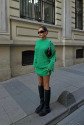 Melanie Örgü Desen Mini Elbise 2537-02