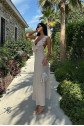 Emaline Sırt Dekolteli Şifon Elbise 2465-08