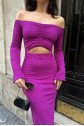 Lita Cut Out Büzgülü Elbise 2715-8