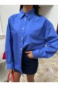 Klasik Oversize Poplin Gömlek 3421