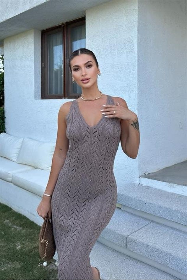 Rosalia Sırt Dekolteli Elbise 2761