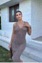 Rosalia Sırt Dekolteli Elbise 2761