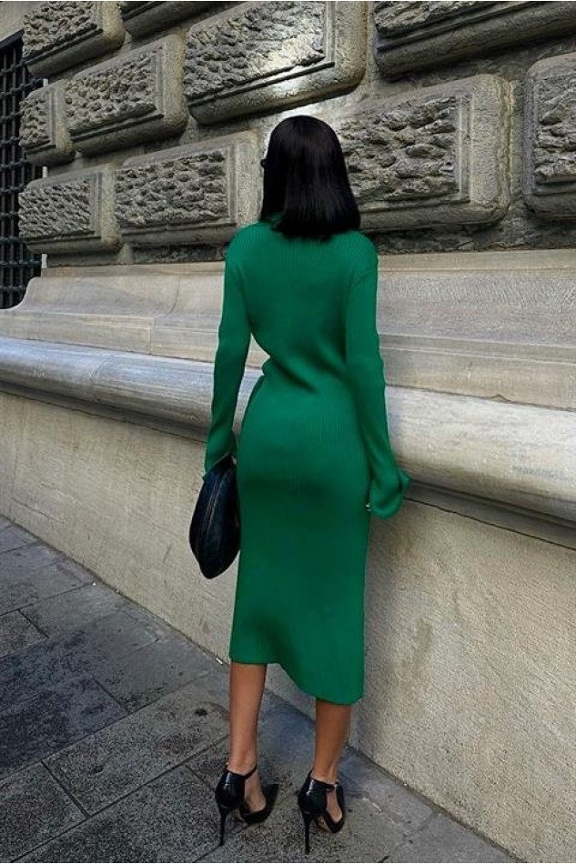 Austeja Fitilli Midi Elbise 2506-01