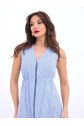 6510 ELBİSE-MAVİ BEYAZ ÇİZGİLİ