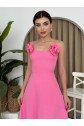 Matilda Gül İp Askılı Elbise
