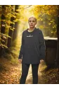 Unisex Bisiklet Yaka Uzun Kollu T-Shirt - Siyah