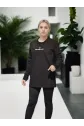 Unisex Bisiklet Yaka Uzun Kollu T-Shirt - Siyah