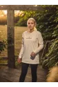 Unisex Bisiklet Yaka Uzun Kollu T-Shirt - Beyaz