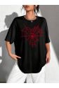Baskılı T-shirt - Siyah